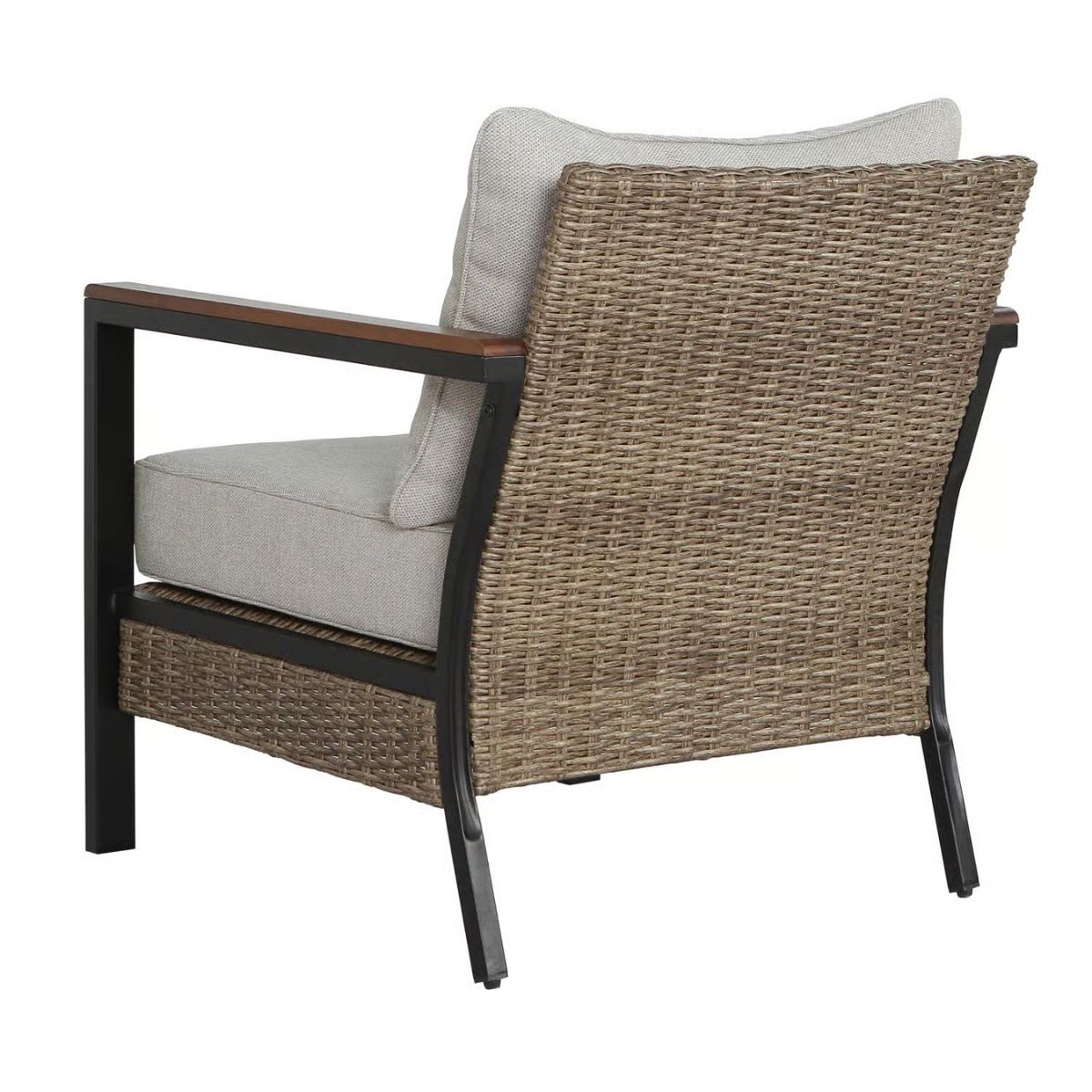 Living Accents 4 pc Black Steel Contemporary Patio Set Tan