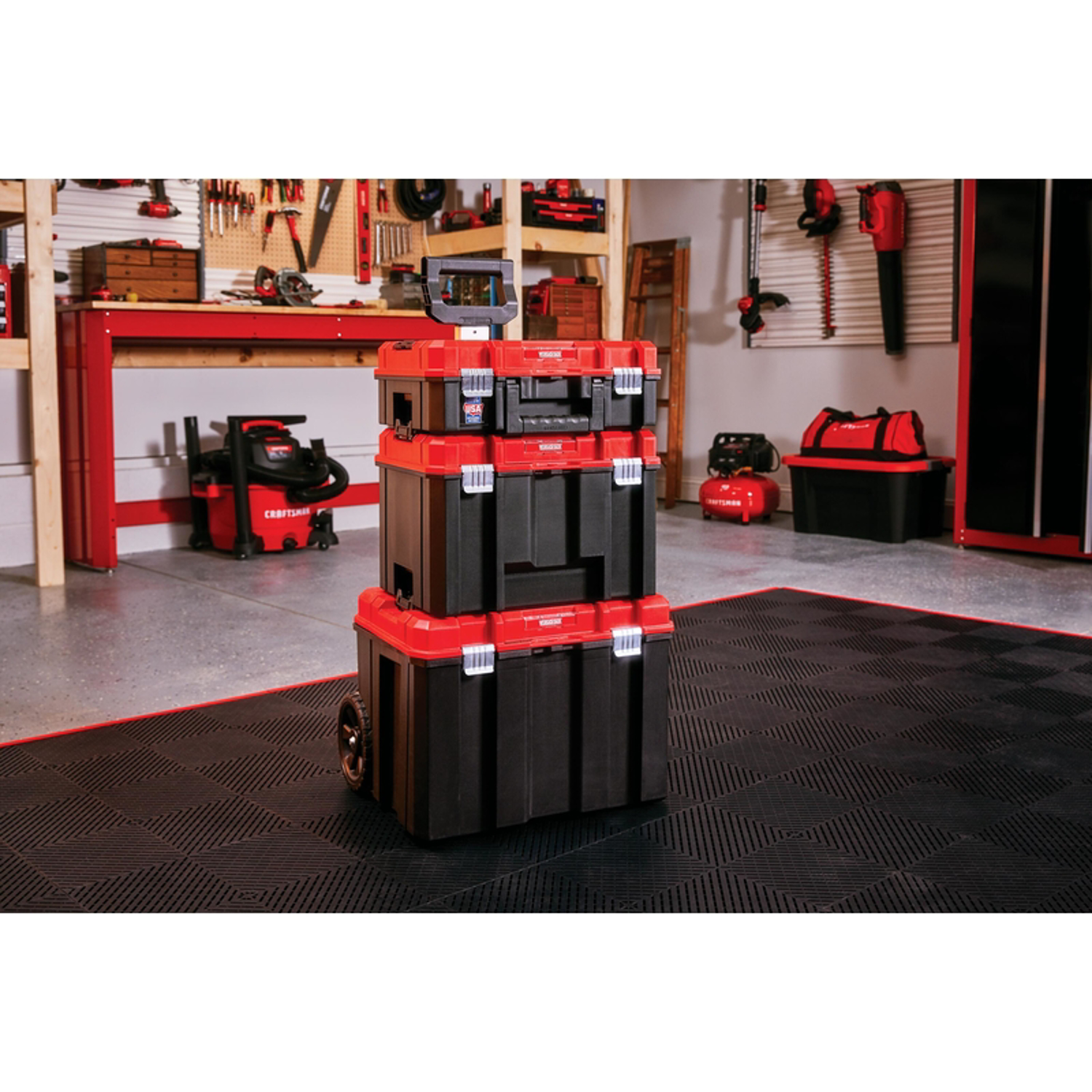 Craftsman VERSASTACK 17 in. Tower Tool Box Black/Red | Stine Home ...