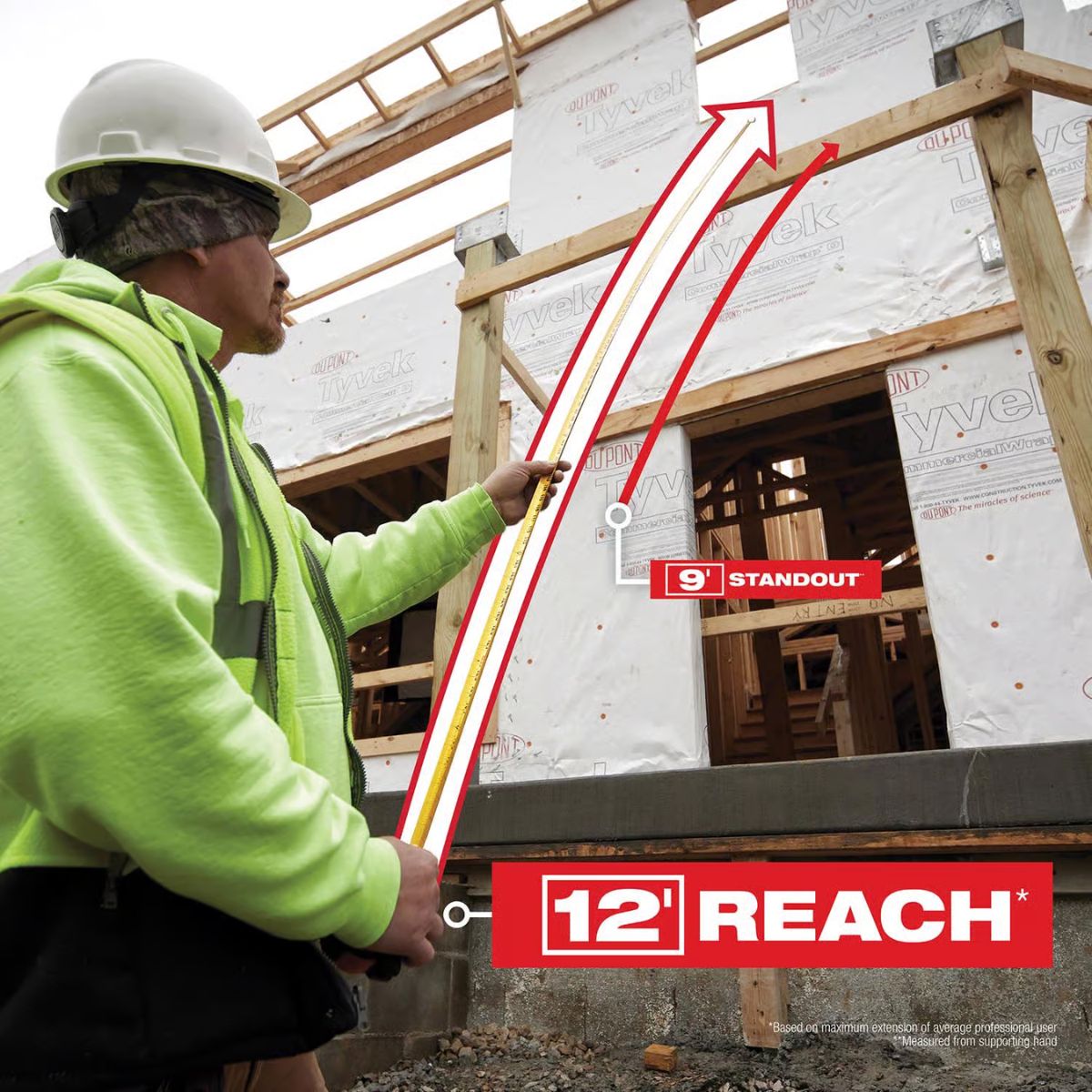 Milwaukee 12 ft. L x 1.32 in. W Compact Tape Measure 1 Pack