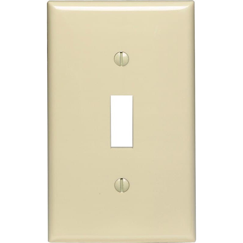 Leviton Ivory 1 gang Nylon Toggle Wall Plate 1 pk