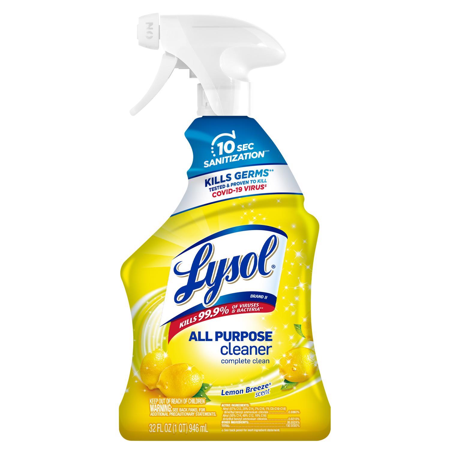 Lysol Lemon Scent All Purpose Cleaner Liquid 32 oz