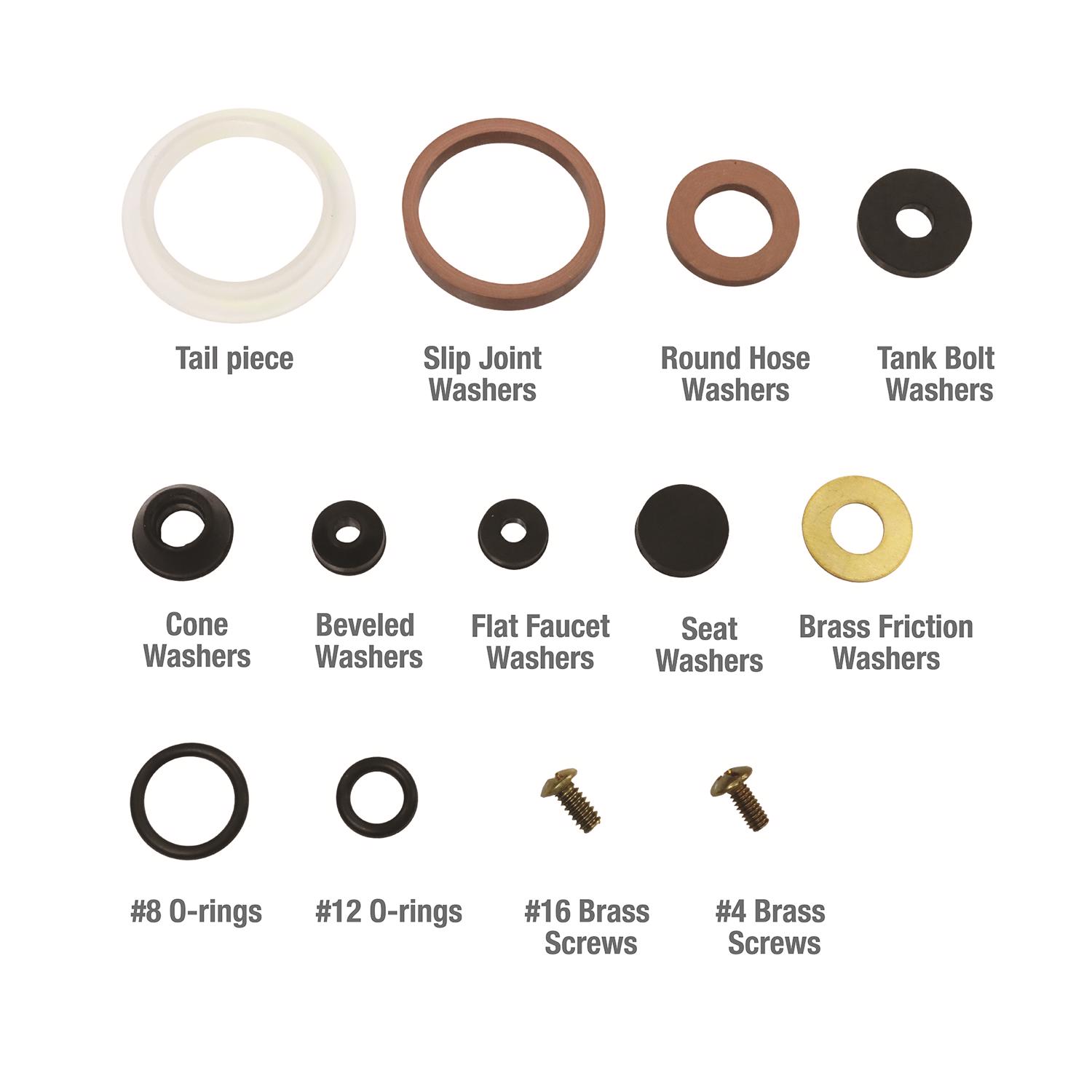 Ace Assorted in. D Rubber Washer Emergency Kit 1 pk