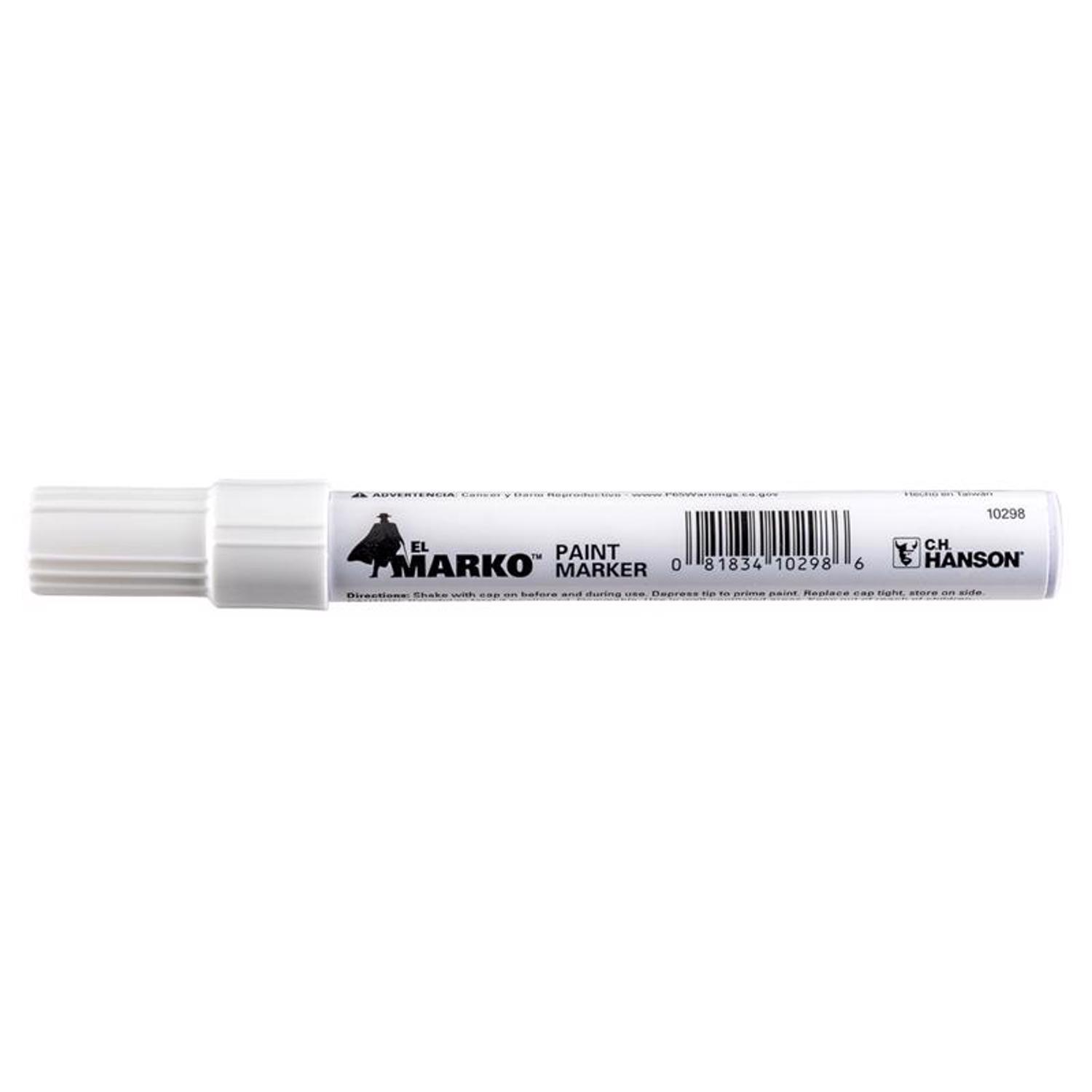 C.H. Hanson El Marko White Valve Tip Paint Marker 1 pk