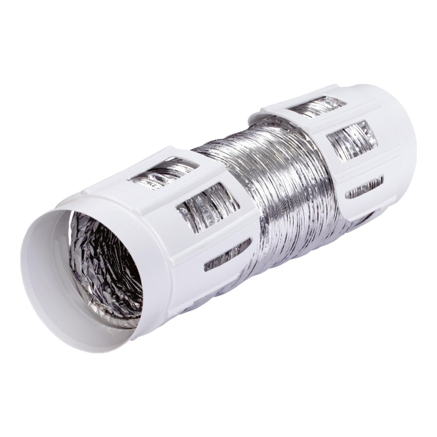 Ace 96 in. L X 4 in. D Silver/White Aluminum Dryer Vent Kit