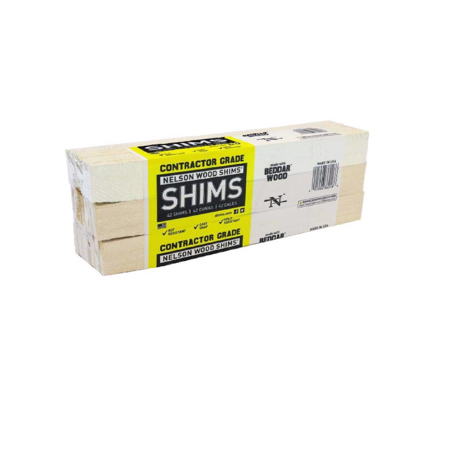 Nelson 1.5 in. W X 12 in. L Wood Shim 42 pk