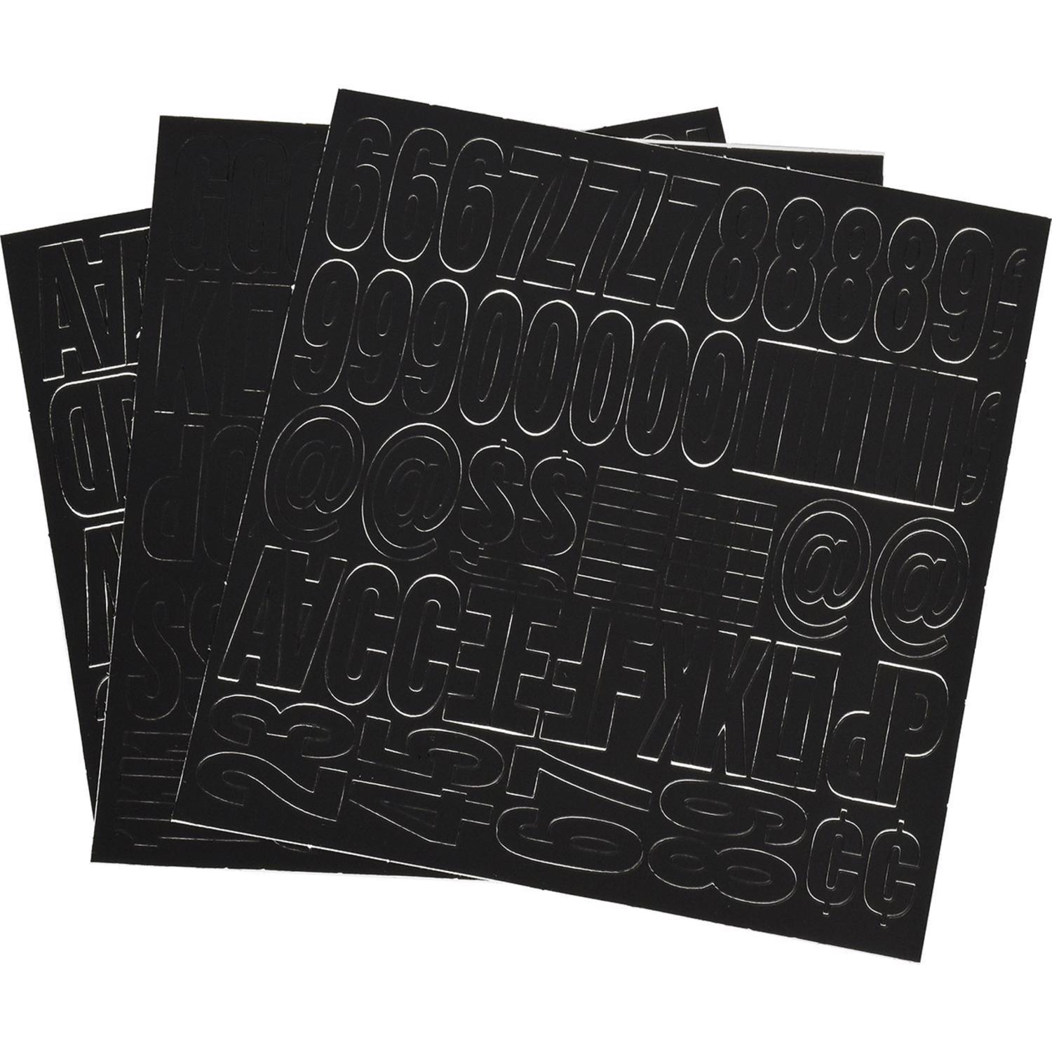 HILLMAN 1 in. Black Vinyl Self-Adhesive Letter and Number Set 0-9, A-Z 228 pc