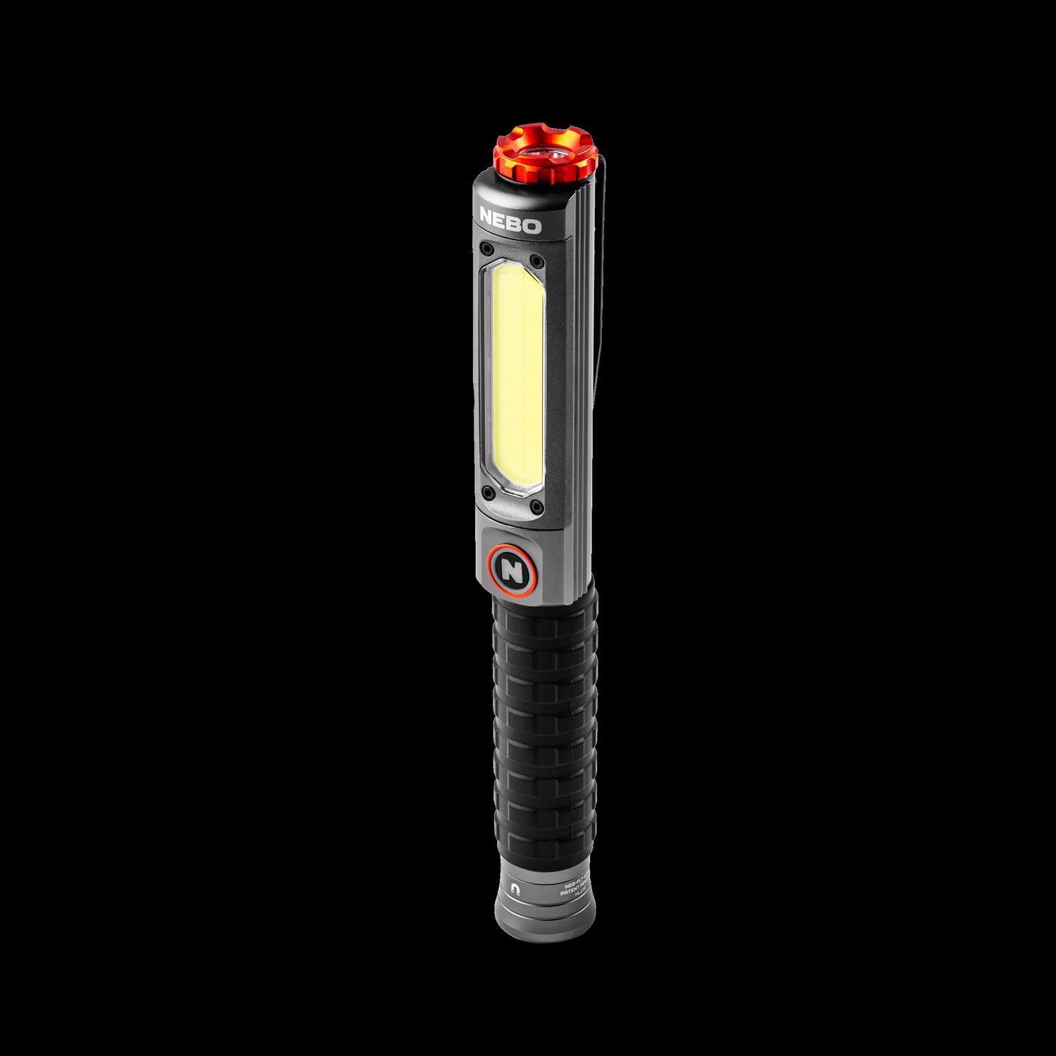 NEBO Big Larry 600 lm Black/Gray LED Rechargeable Work Light Flashlight 18650 Battery