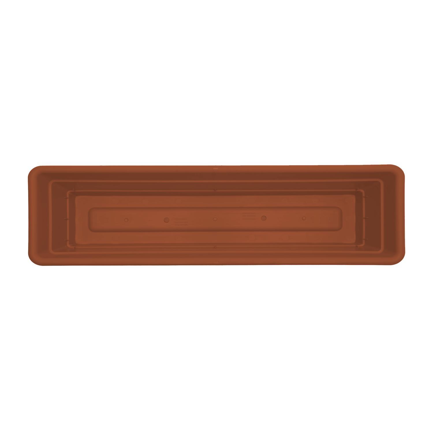 Bloem Dura Cotta 5.75 in. H X 24 in. W X 7.5 in. D Plastic Window Box Terracotta