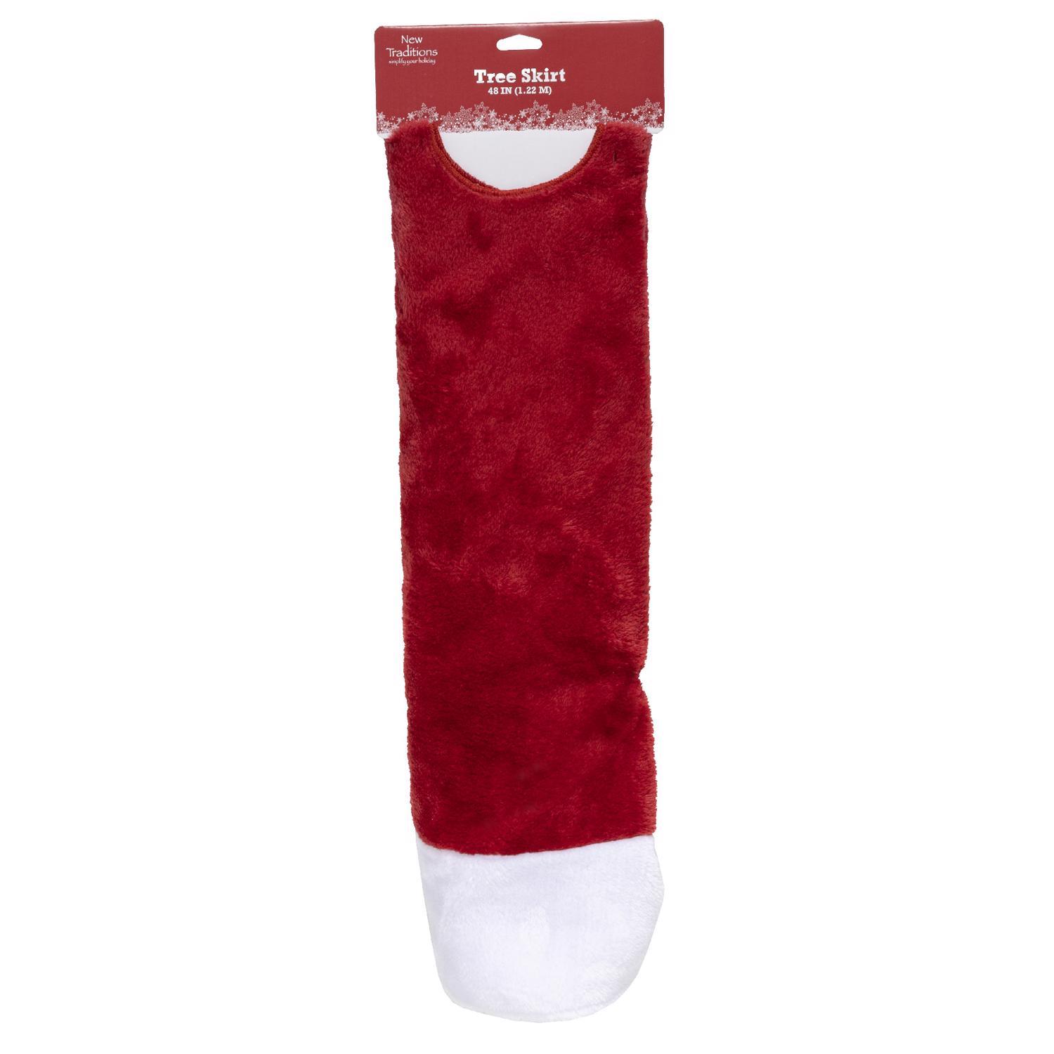 Dyno Red/White Tree Skirt 0.5 in.