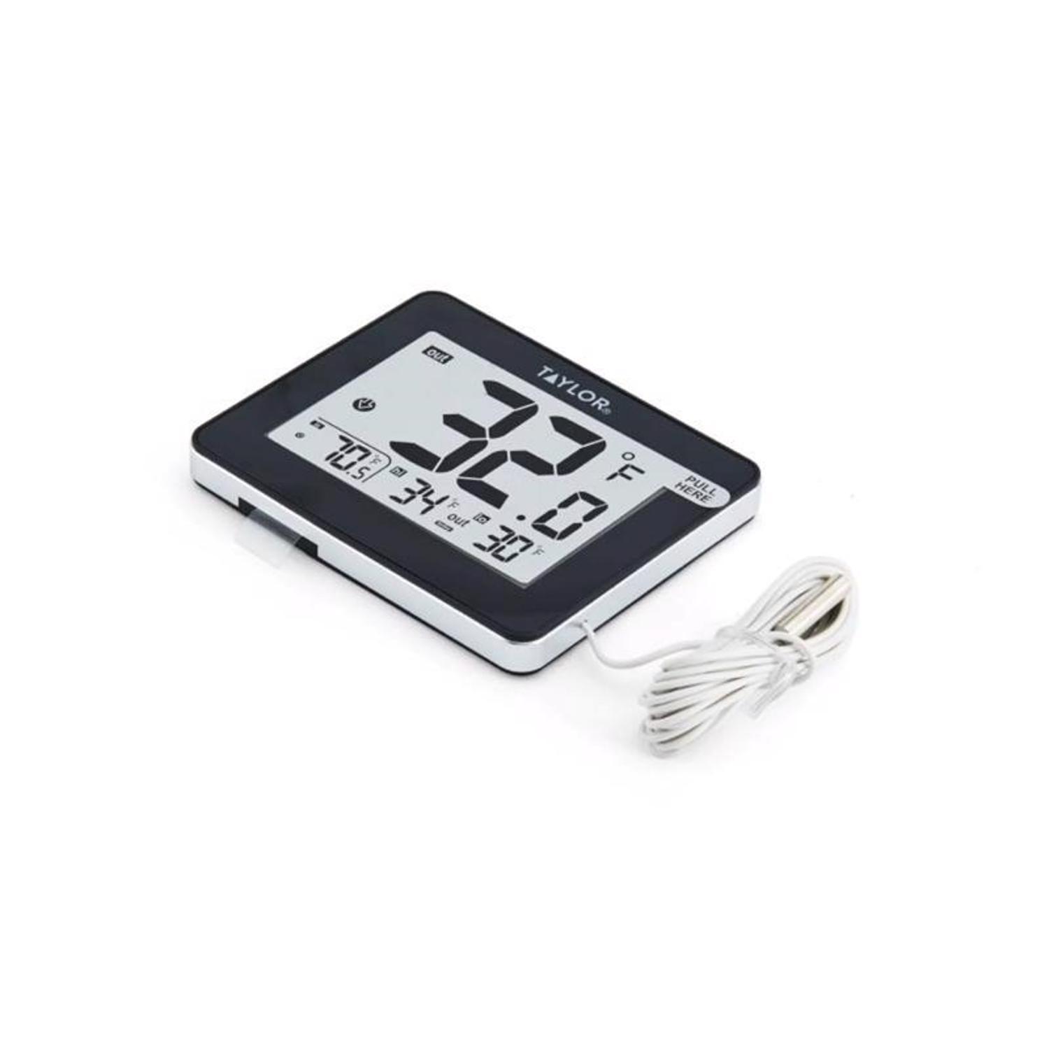 Taylor Digital Thermometer Plastic Black 3.15 in.