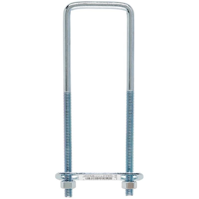 Hampton 5/16 in. X 2 in. W X 6-3/4 in. L Coarse Zinc-Plated Steel Square Bend U Bolt