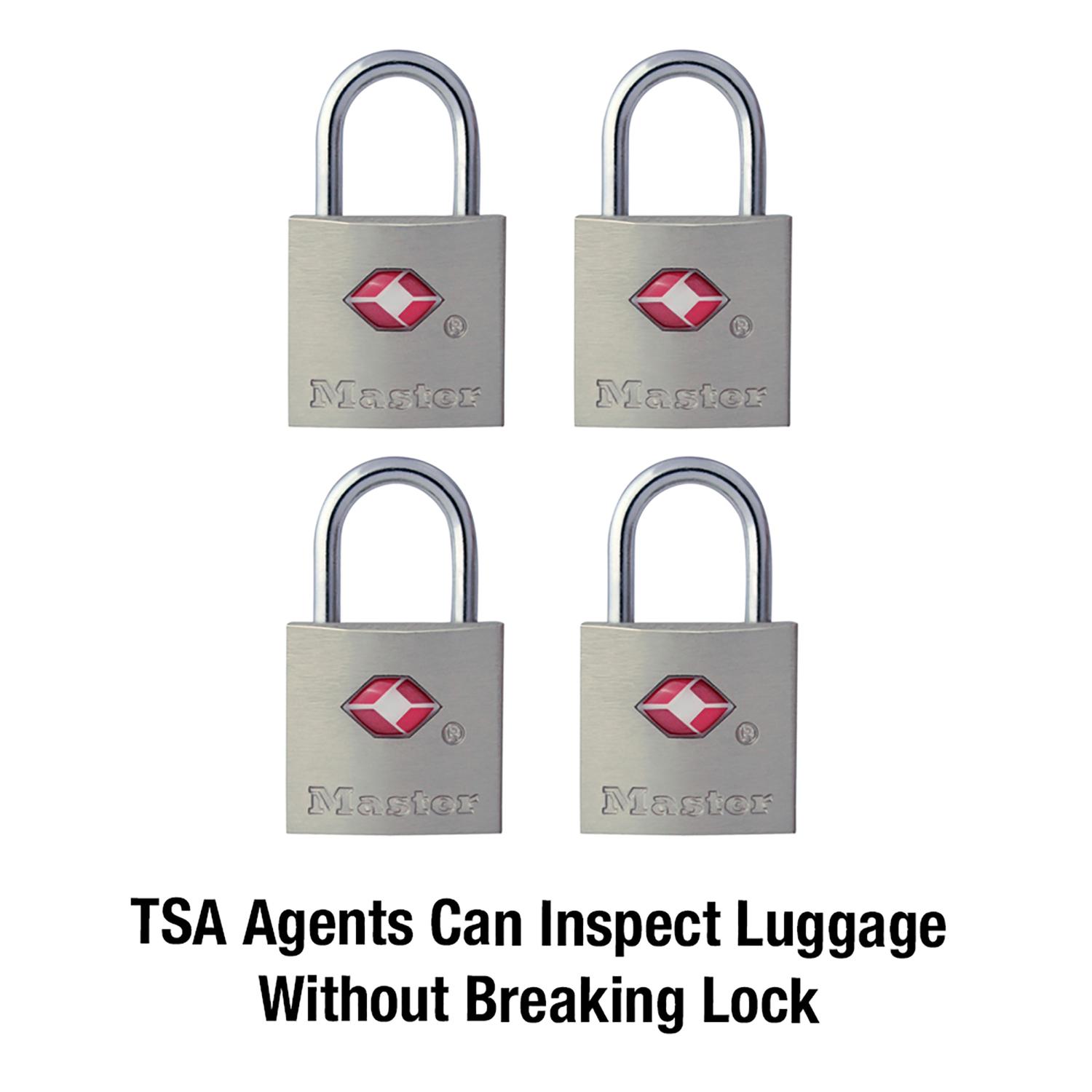 Master Lock 7/8 in. H X 7/16 in. W X 7/8 in. L Steel Key Luggage Lock