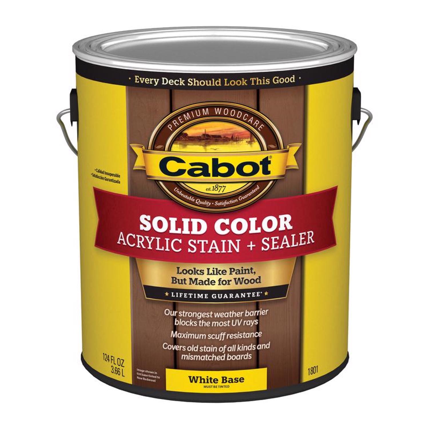 Cabot Solid Color Acrylic Stain & Sealer Solid Tintable White Base