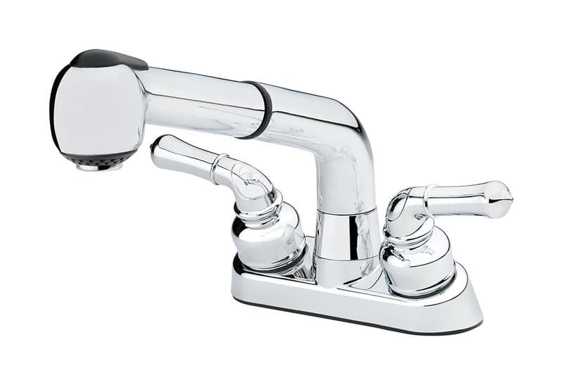 Homewerks Pullout Two Handle Chrome Laundry Faucet