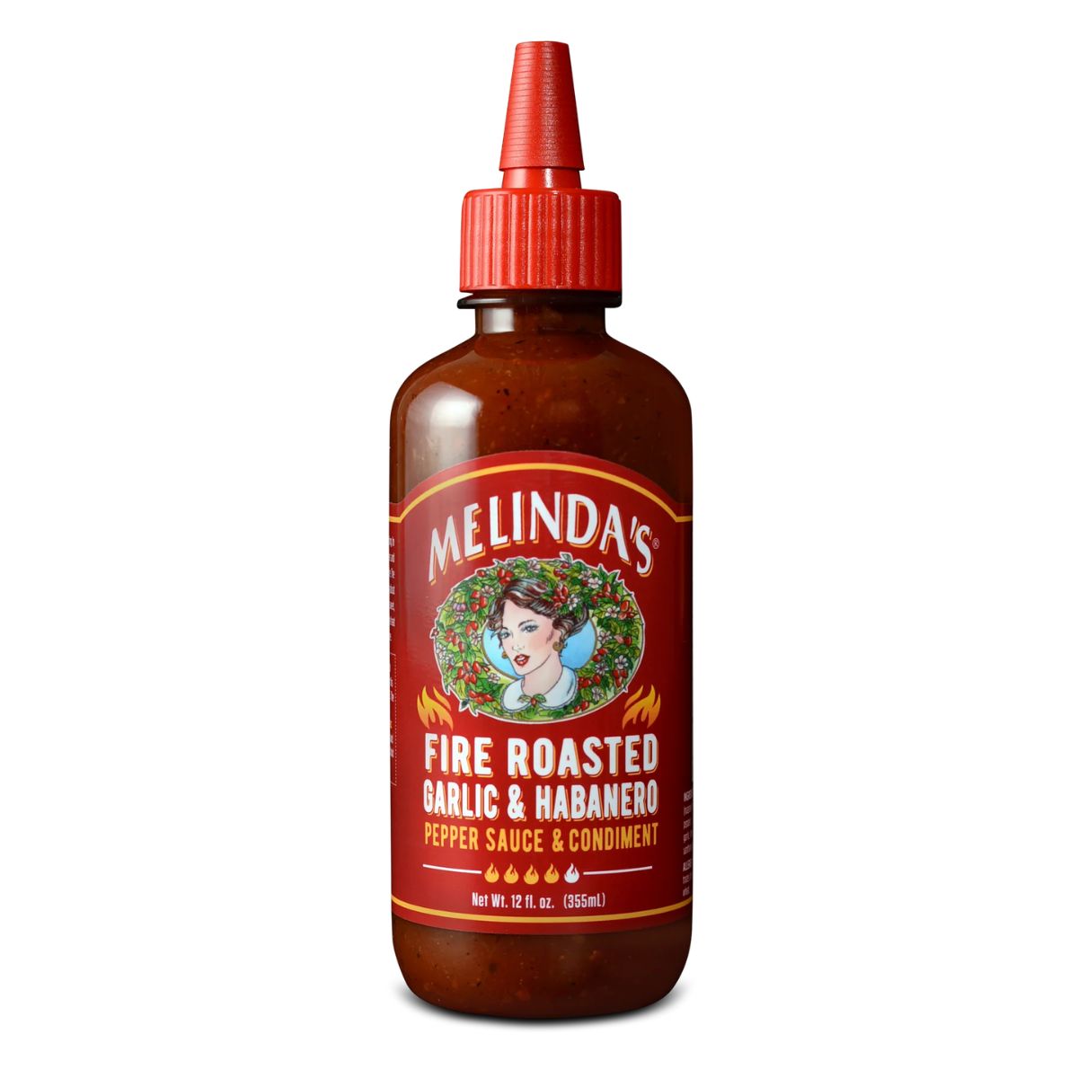 Melinda's Fire Roasted Garlic & Habanero Pepper Sauce & Condiment 12 oz.