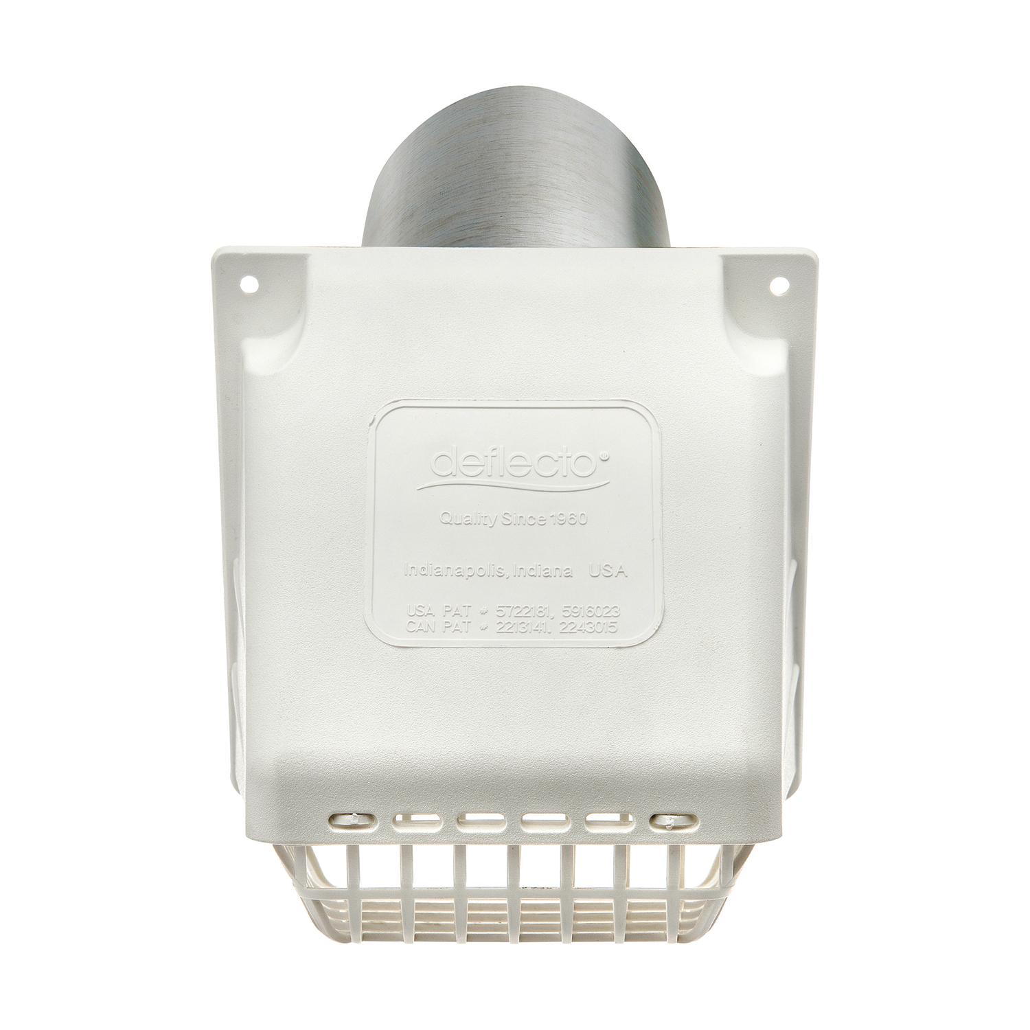 Ace 4 in. W X 6 in. L White Plastic Dryer Vent Hood