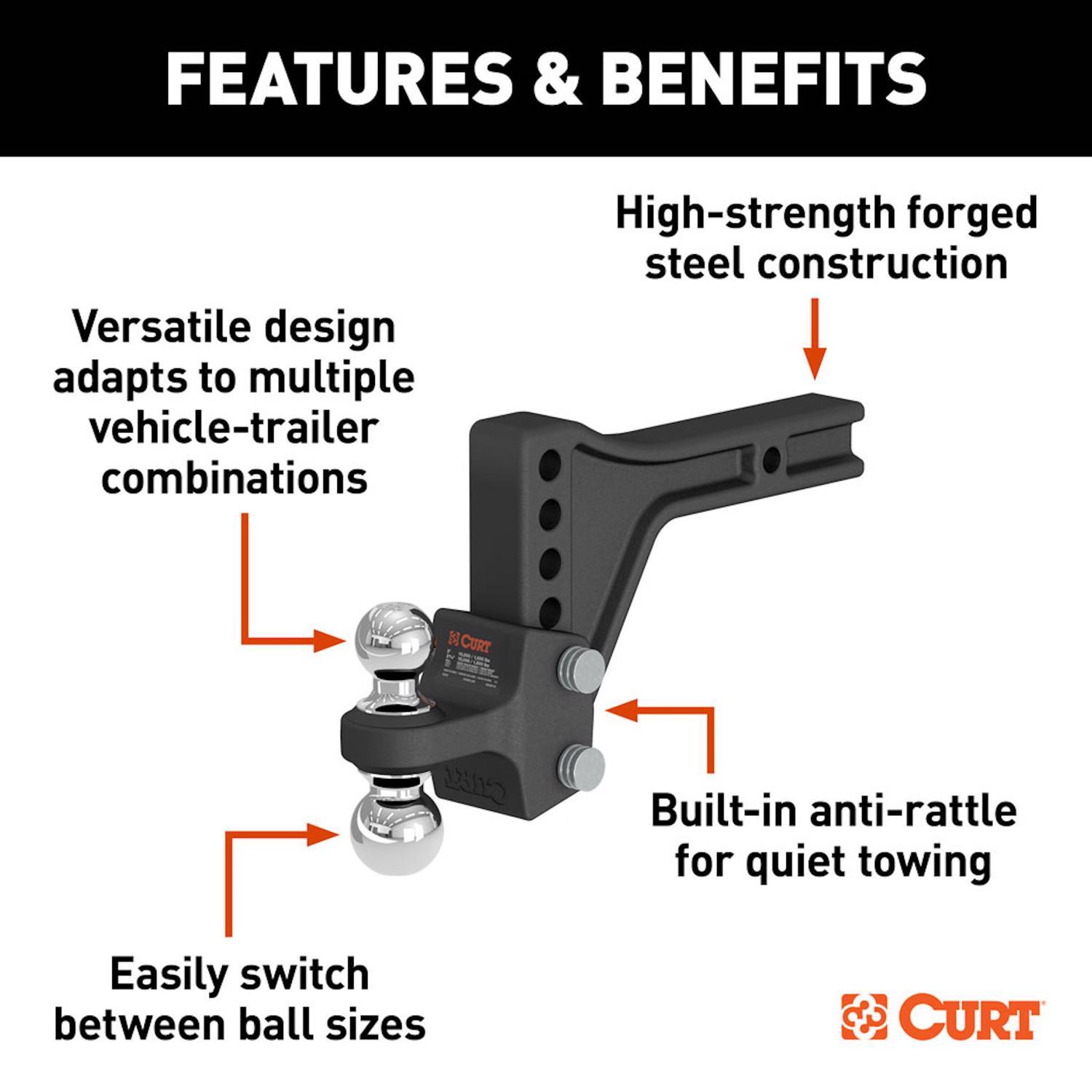 CURT 2 in. Dual Ball Mount