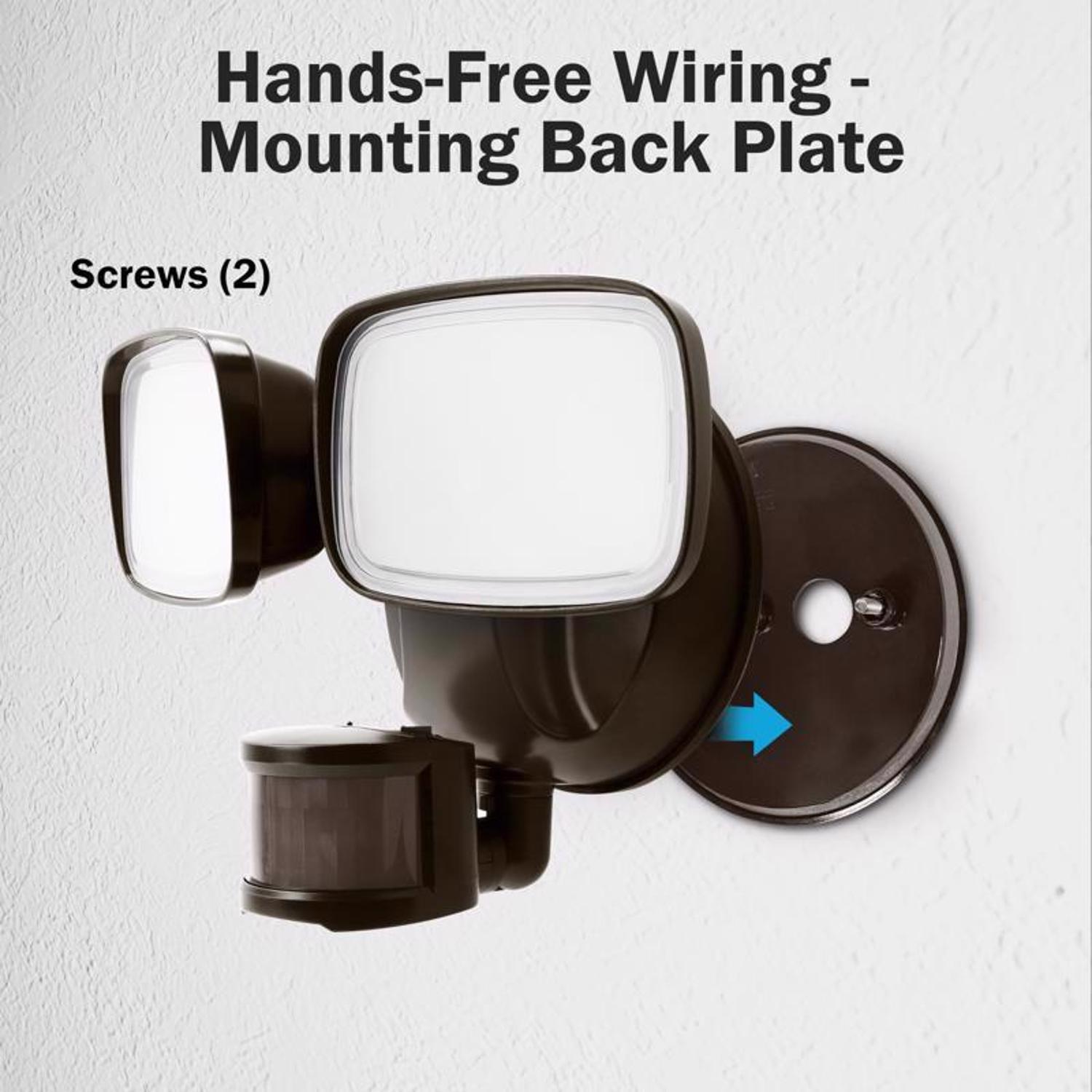 Feit LED Motion-Sensing Hardwired LED Bronze Security Floodlight