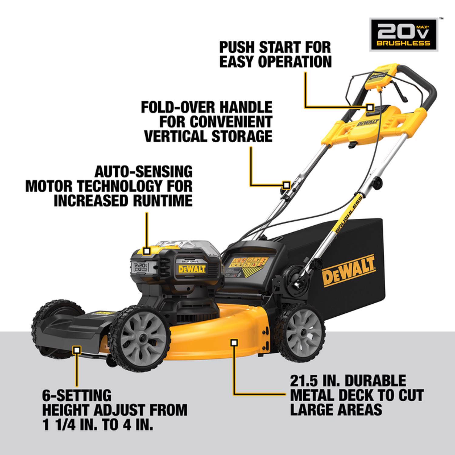 Dewalt lawn mower battery best sale