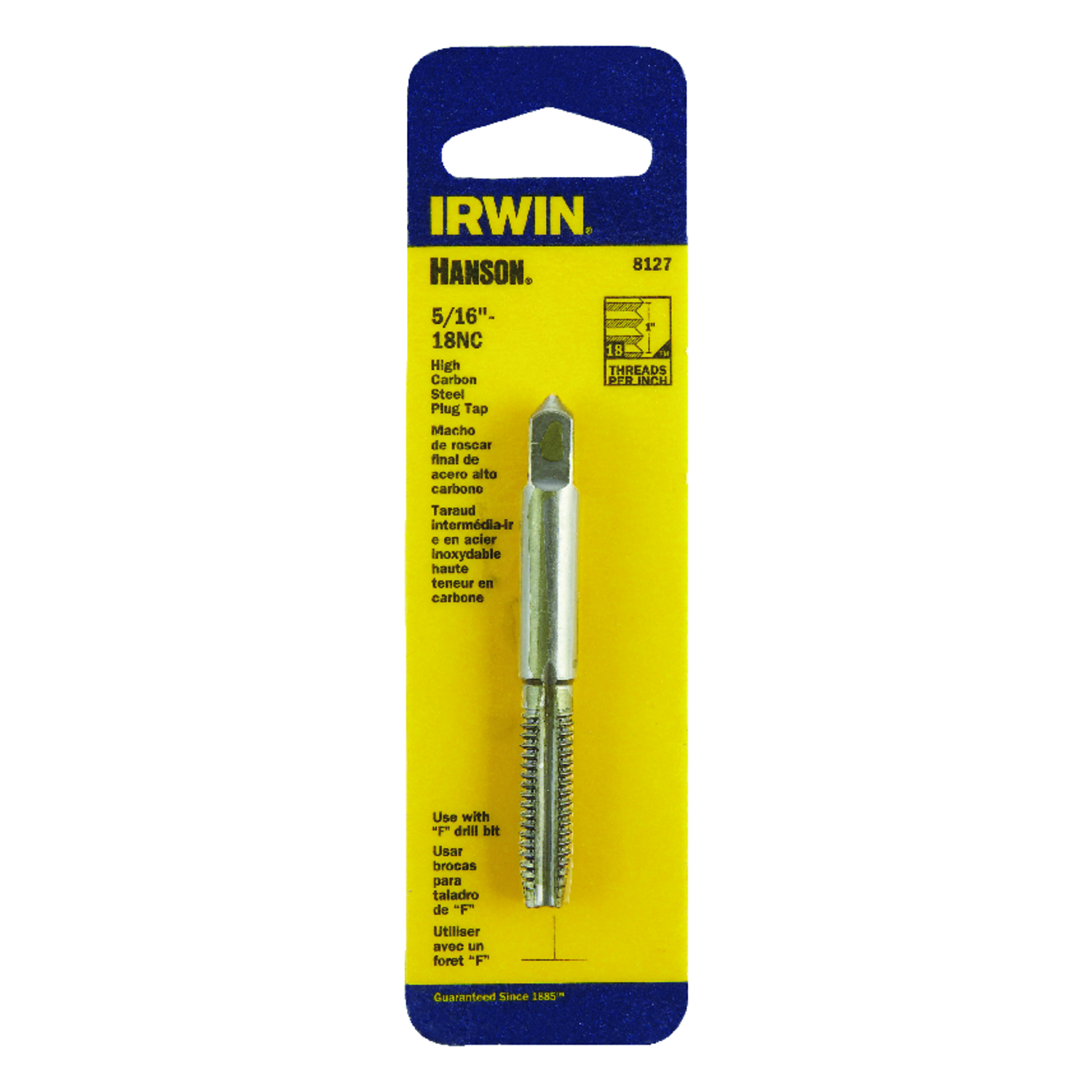 Irwin Hanson High Carbon Steel SAE Plug Tap Fraction Tap 5/16 in. 1 pc
