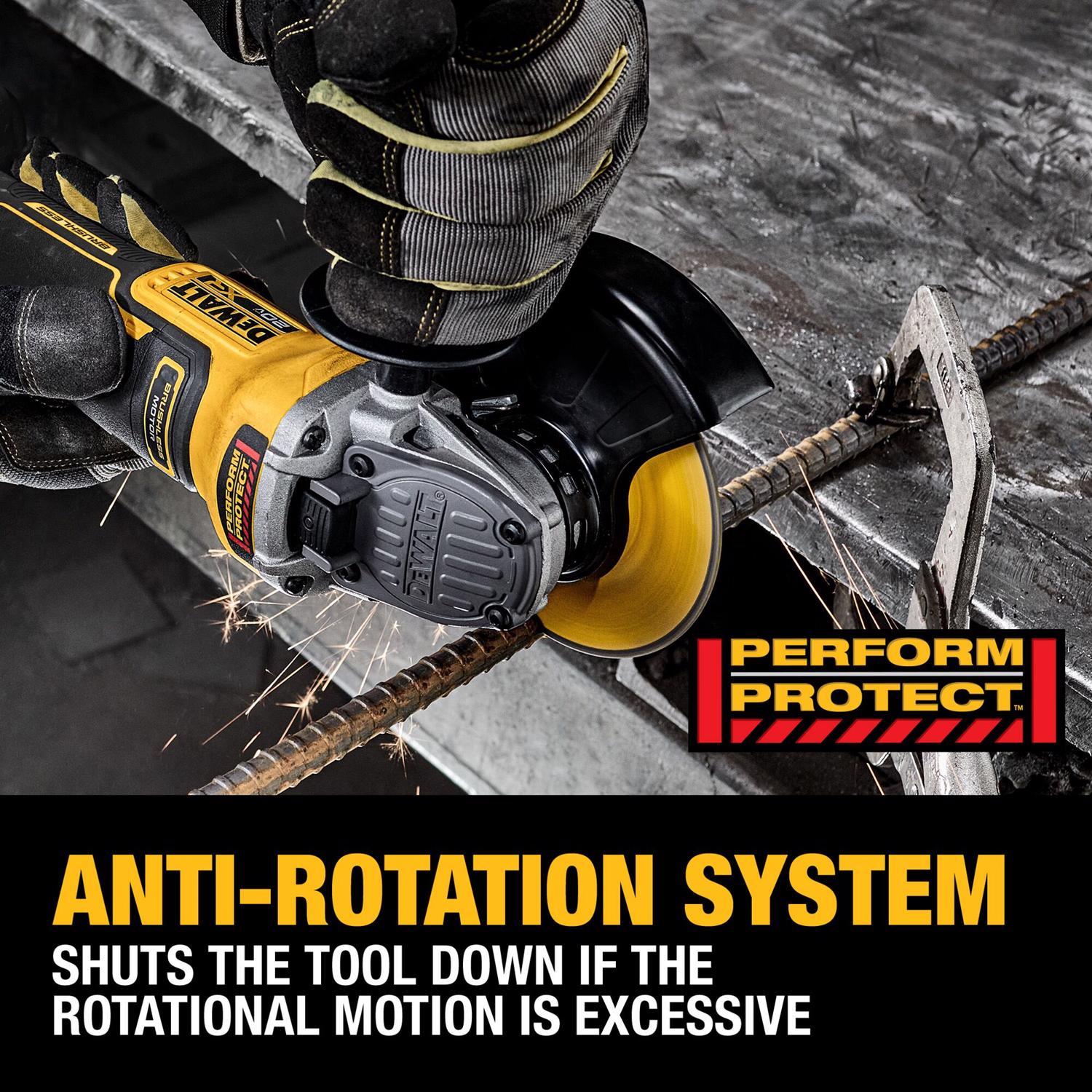 DEWALT 20V MAX XR Cordless 4-1/2 to 5 in. Angle Grinder with Brake Tool Only