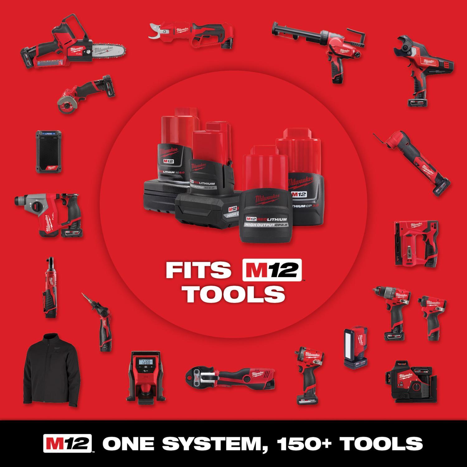 Milwaukee M12 Wireless Bluetooth Weather Resistant Radio + Charger