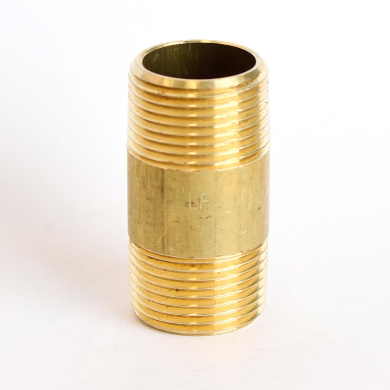 ATC 3/4 in. MPT 3/4 in. D MPT Yellow Brass Nipple 2 in. L