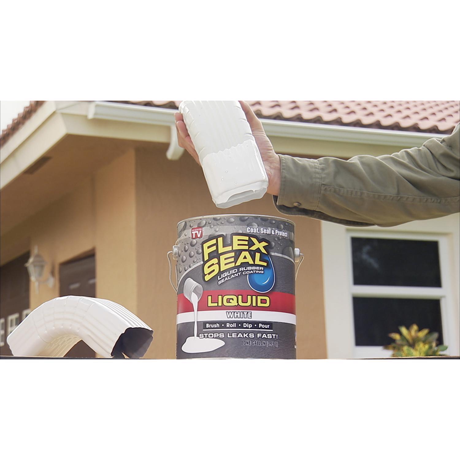 Flex Seal Family of Products Flex Seal White Liquid Rubber Sealant Coating 1 gal