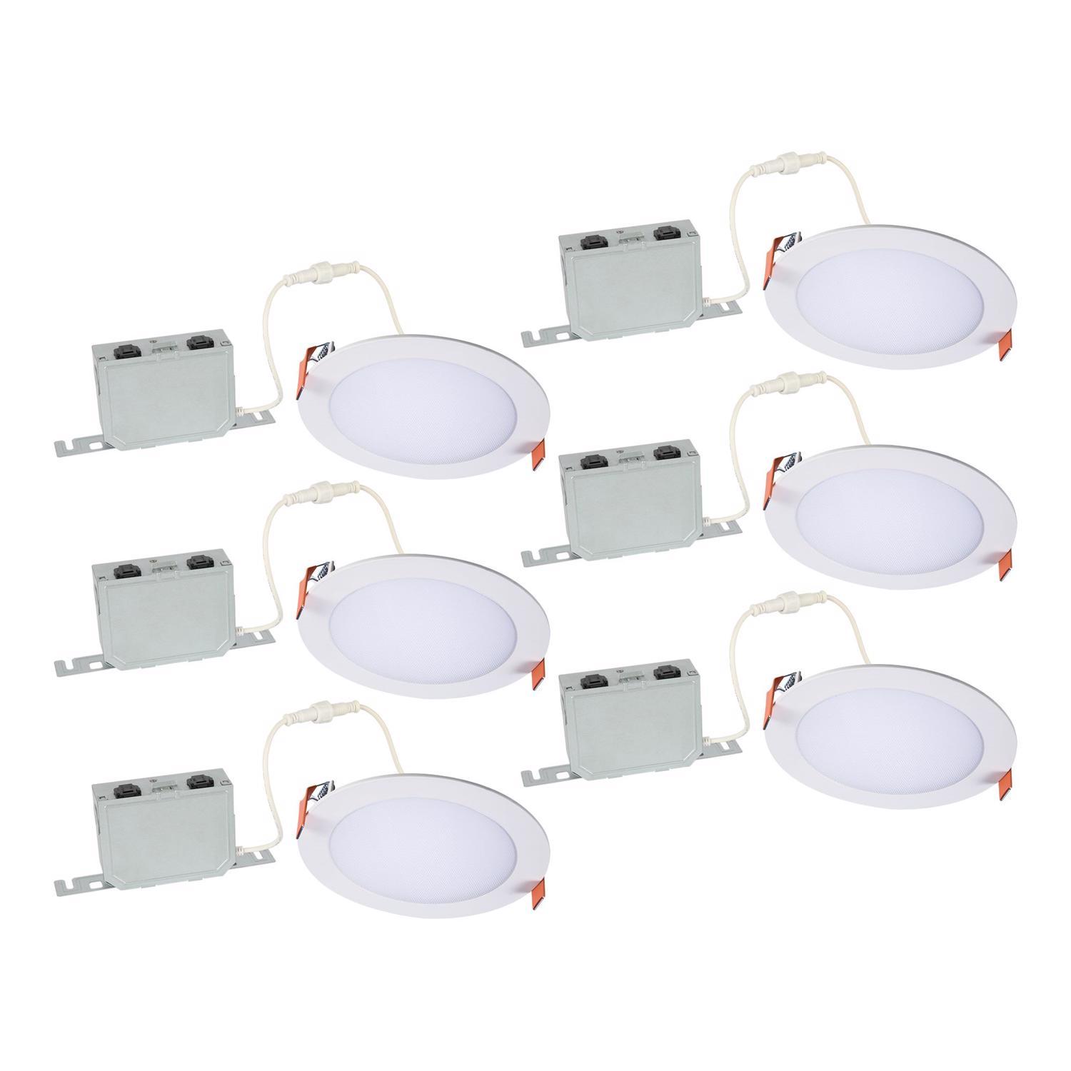 Halo Warm White 6 in. W LED Canless Recessed Downlight 75 W