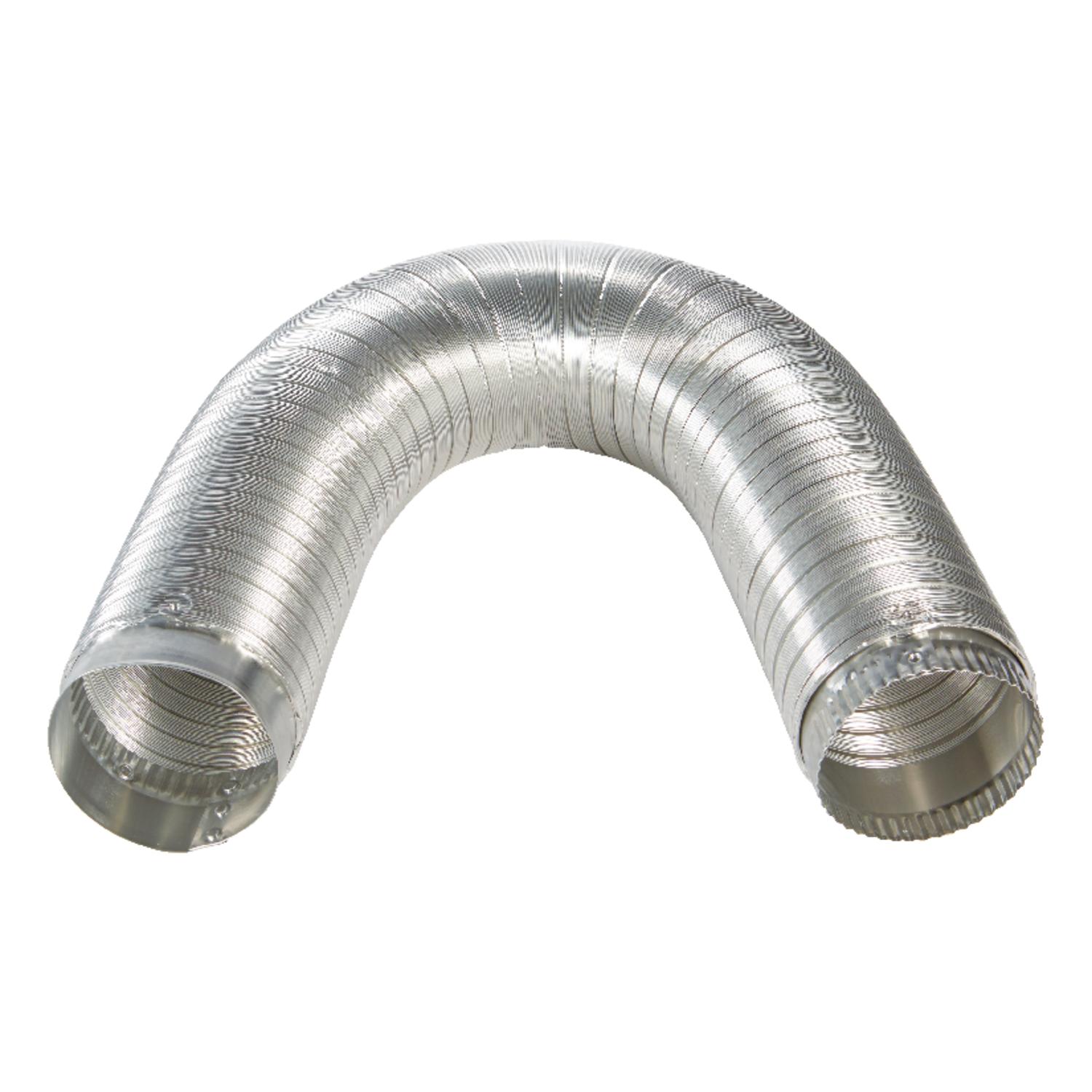 Ace 8 ft. L X 4 in. D Black/Silver Aluminum Duct