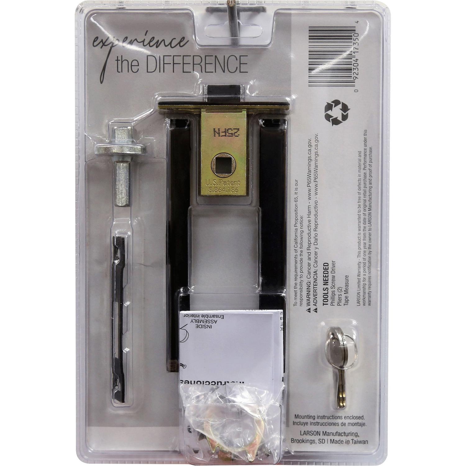 Larson M2 Brush Nickel Silver Zinc Mortise Latch 1 pk