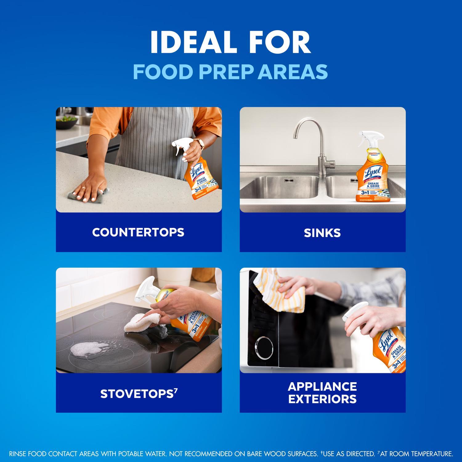 Lysol Kitchen Pro Citrus Scent Kitchen Cleaner Liquid Spray 22 oz