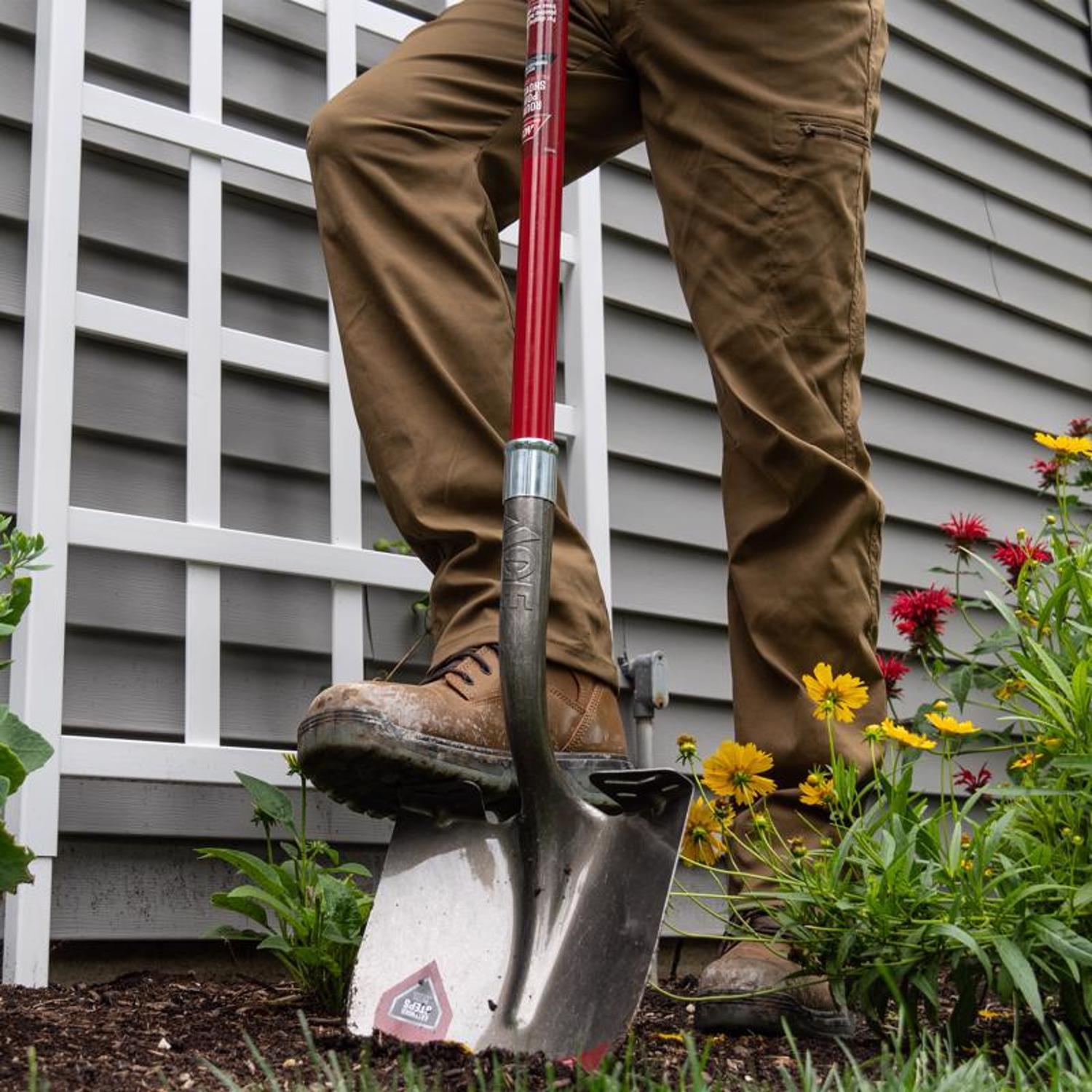Ace 57.25 in. Steel Round Digging Shovel Fiberglass Handle