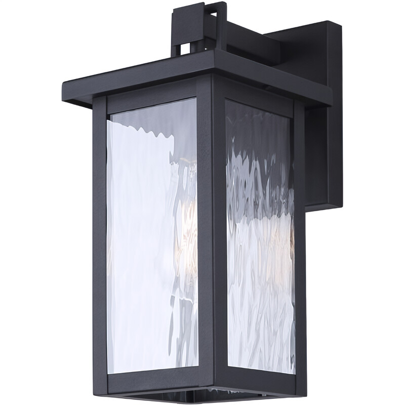 Canarm Shana 1 Light 12 in. Black Outdoor Wall Lantern