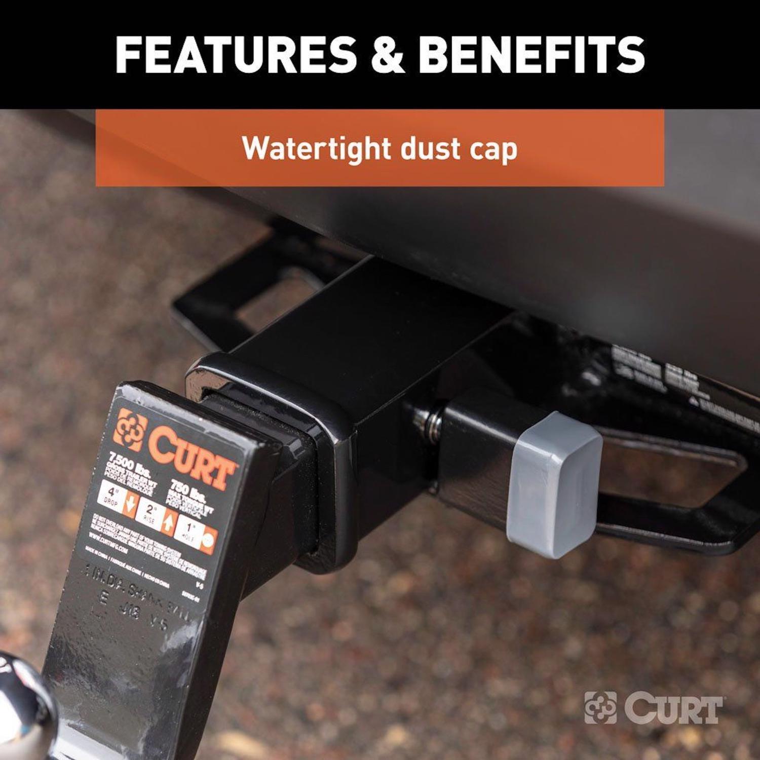 CURT 3500 lb. cap. Hitch Lock with Adapter