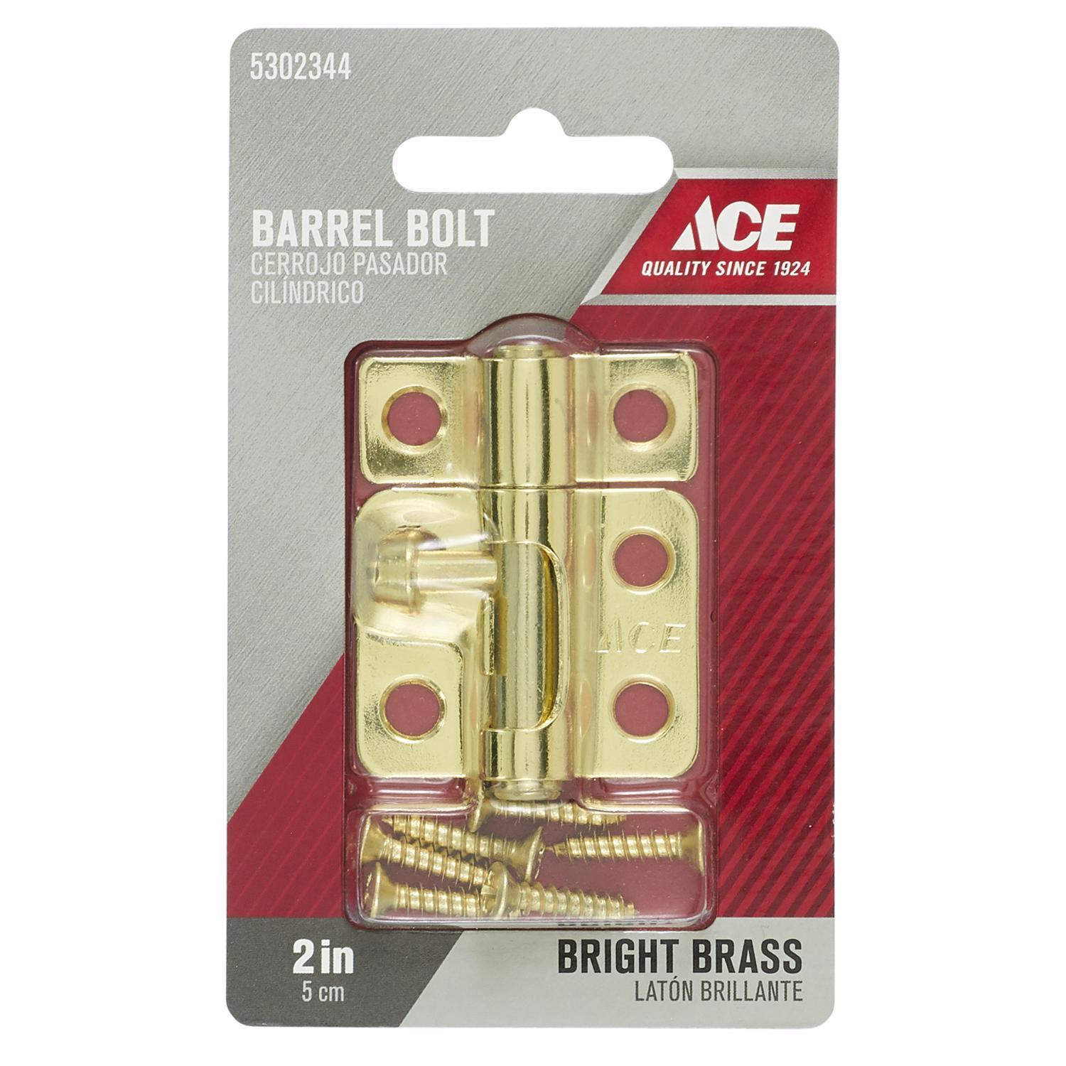Ace 0.62 in. L Brass Barrel Bolt 1 pk