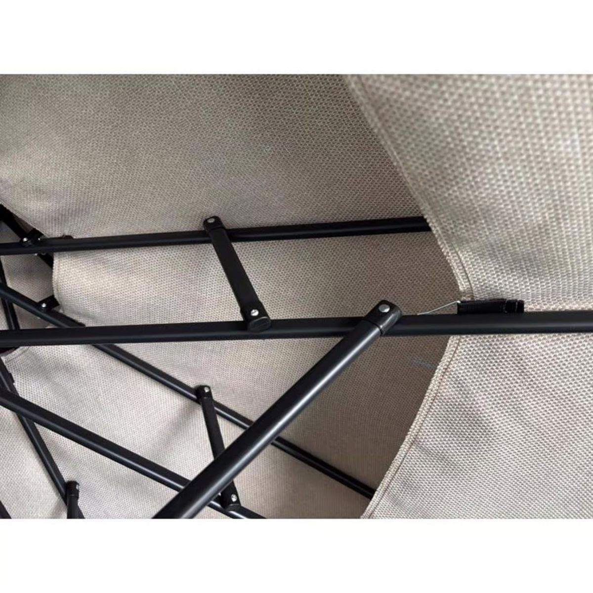 Living Accents Pagoda 9 ft. Tiltable Taupe Patio Umbrella