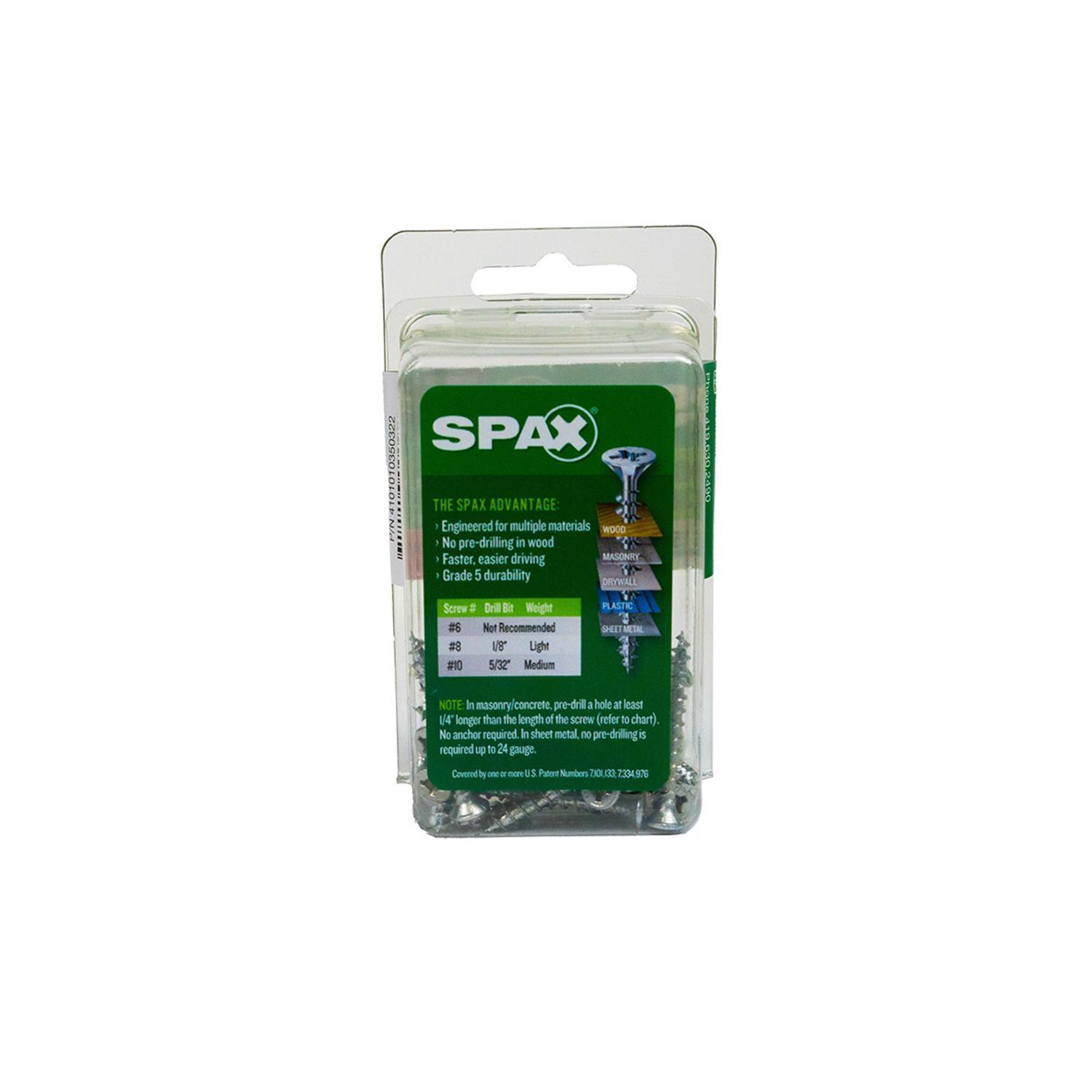 SPAX Multi-Material No. 6 Label X 1-1/4 in. L Unidrive Flat Head Serrated Construction Screws