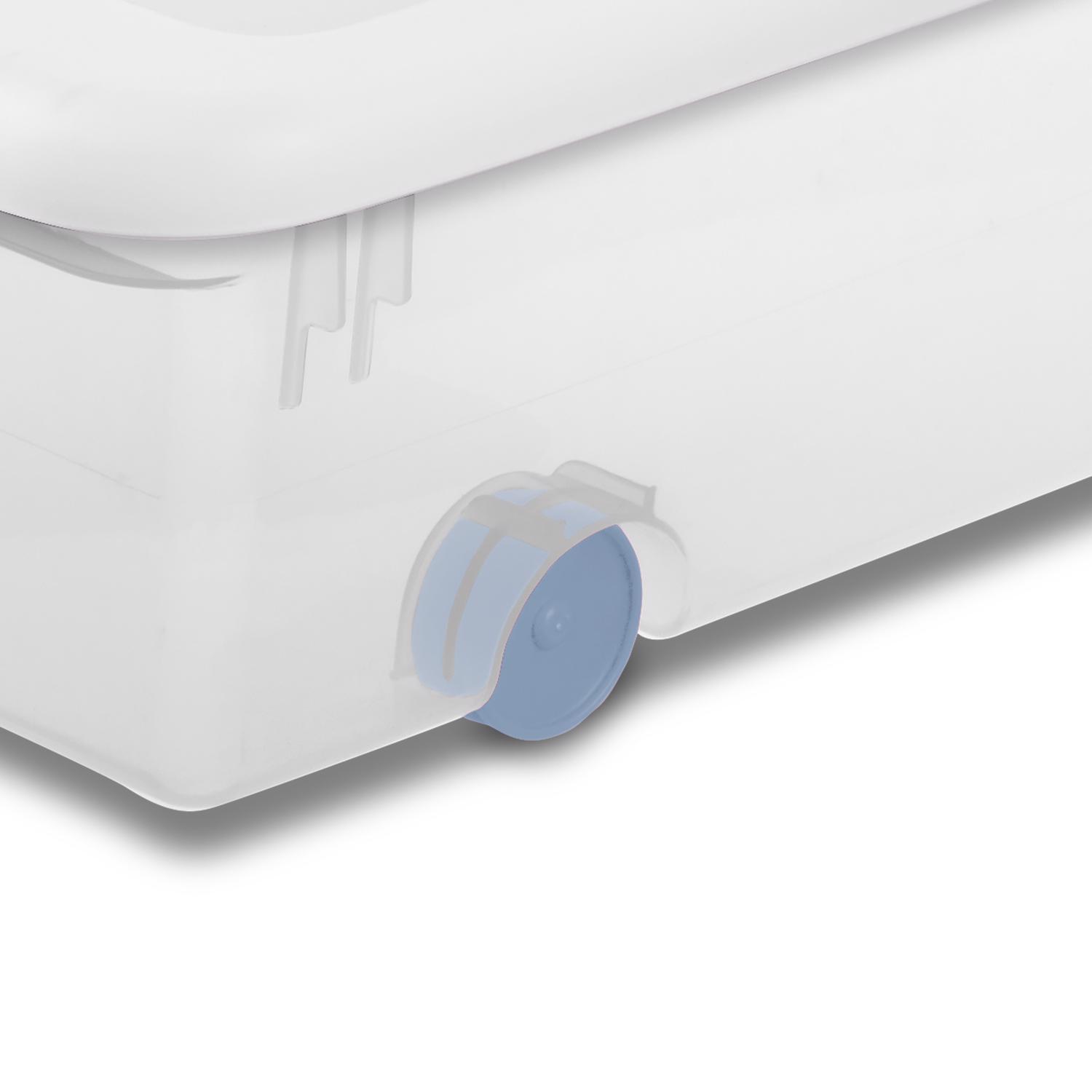 Sterilite 56 qt Clear/White Latch Storage Box 7 in. H X 33-7/8 in. W X 18-3/4 in. D Stackable