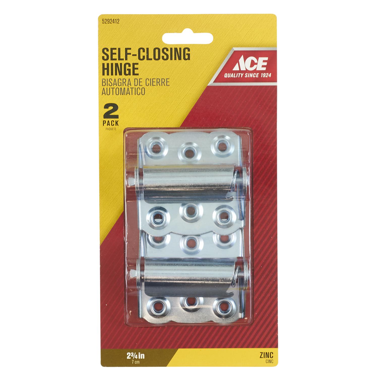 Ace 2-3/4 in. L Zinc-Plated Self Closing Hinge 2 pk