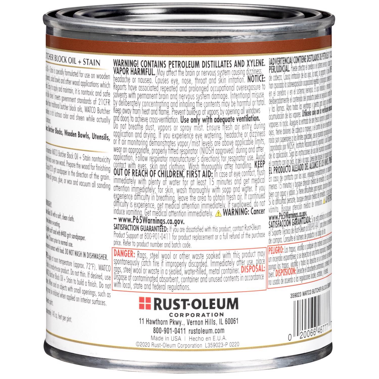 Watco Butcher Block Oil 16 oz Liquid