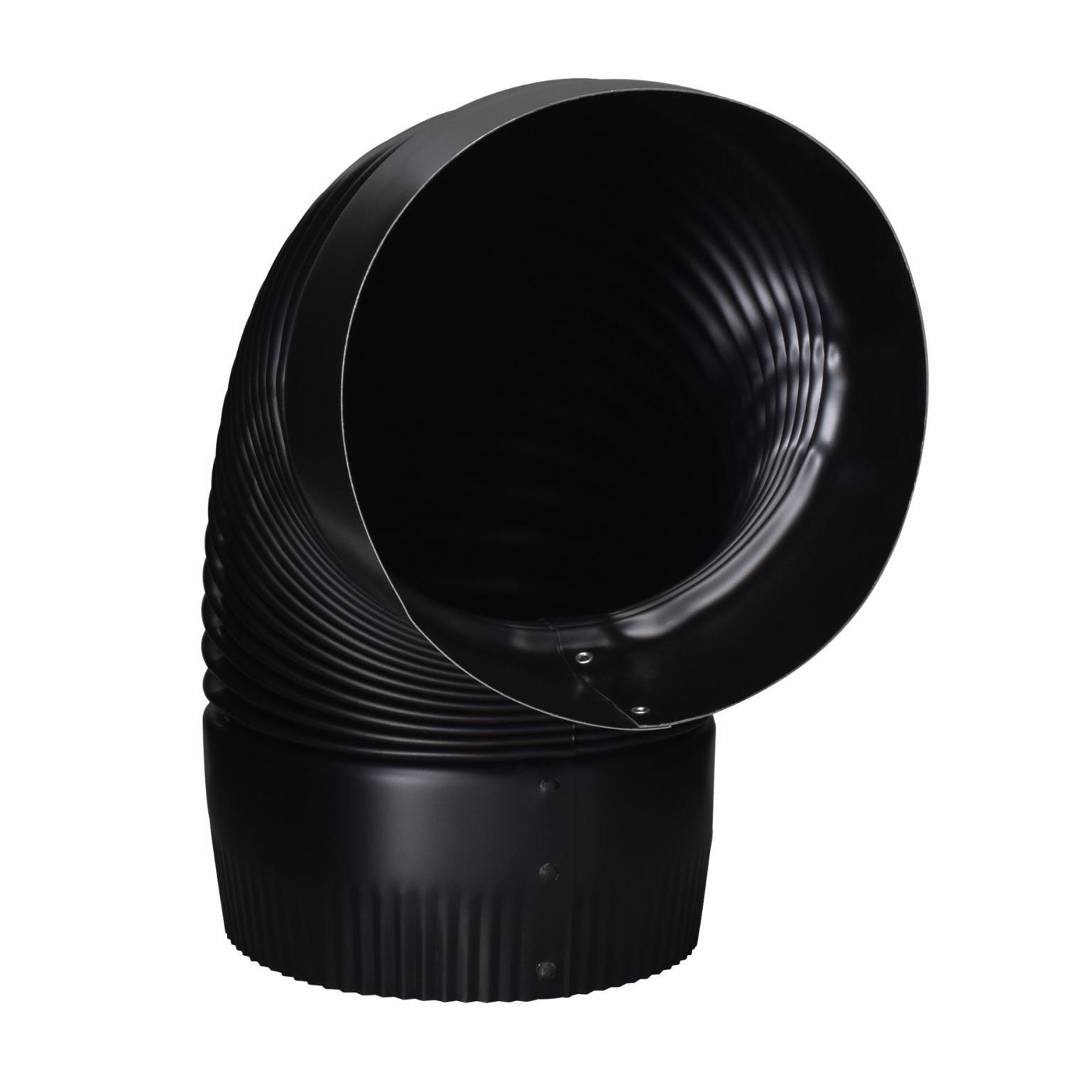 Imperial 6 in. D X 6 in. D 90 deg Galvanized Steel Stove Pipe Elbow