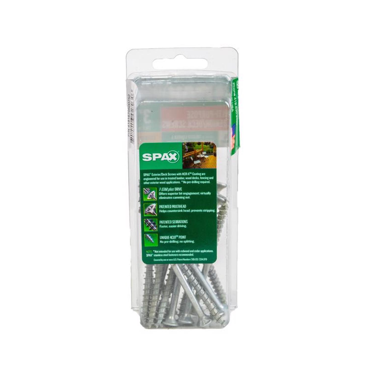 SPAX No. 10 in. X 3 in. L Gray Star Flat Head Deck Screws 16 pk