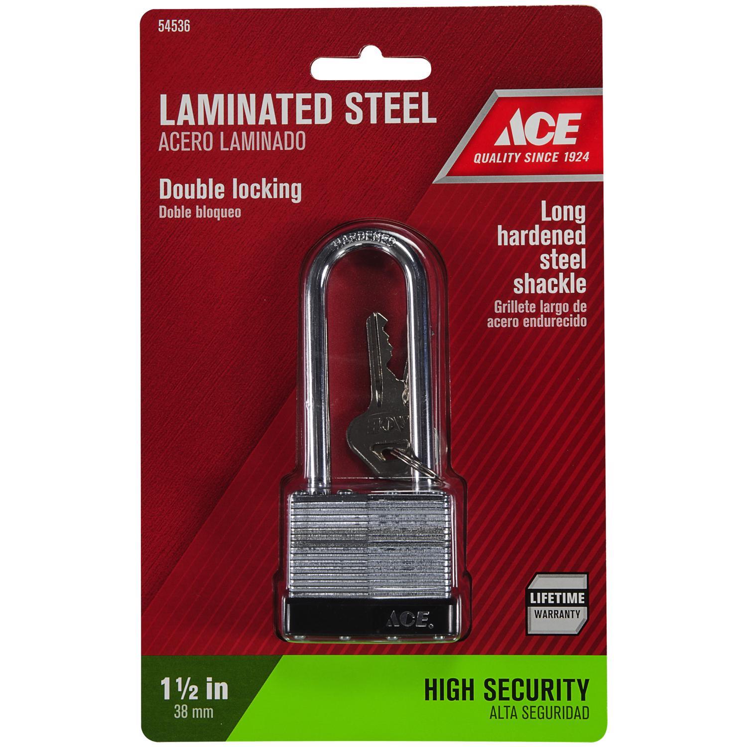Ace 1-5/16 in. H X 1-9/16 in. W Steel Double Locking Padlock