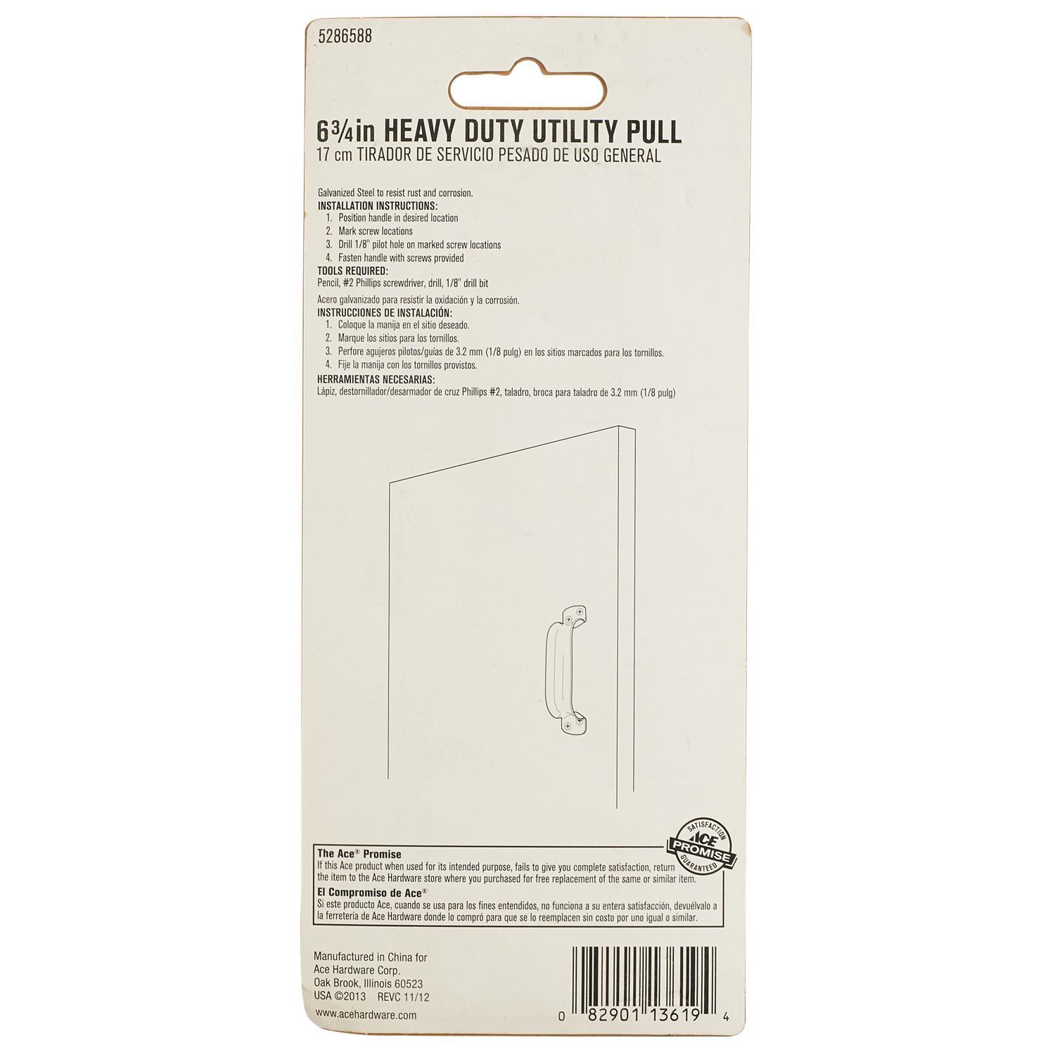 Ace 6.8 in. L Galvanized Silver Steel Heavy Duty Utility Pull