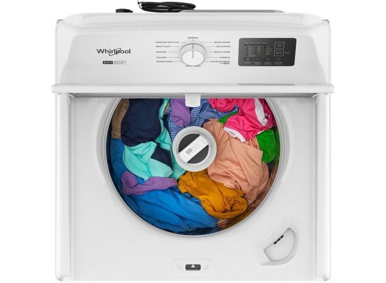 Whirlpool 4.8 - 4.9 Cu. Ft. Whirlpool  Top Load Washer with 2-in-1 Removable Agitator. -White (WTW4107SW)