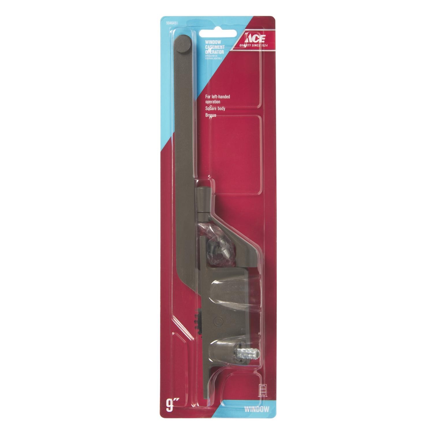 Ace Bronze Steel Left Single-Arm Casement Window Operator For Jalousie