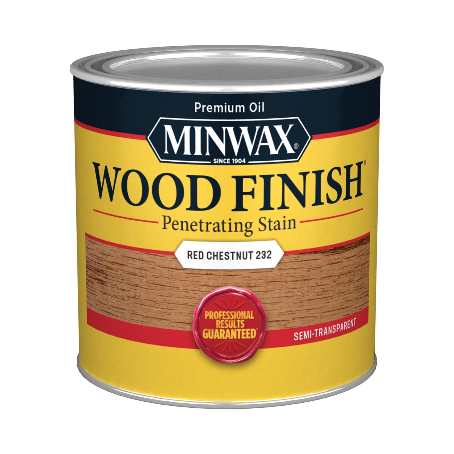 Minwax Wood Finish Semi-Transparent Red Chestnut Oil-Based Penetrating Wood Stain 1/2 pt