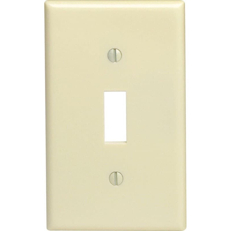 Leviton Ivory 1 gang Thermoset Plastic Toggle Wall Plate 1 pk