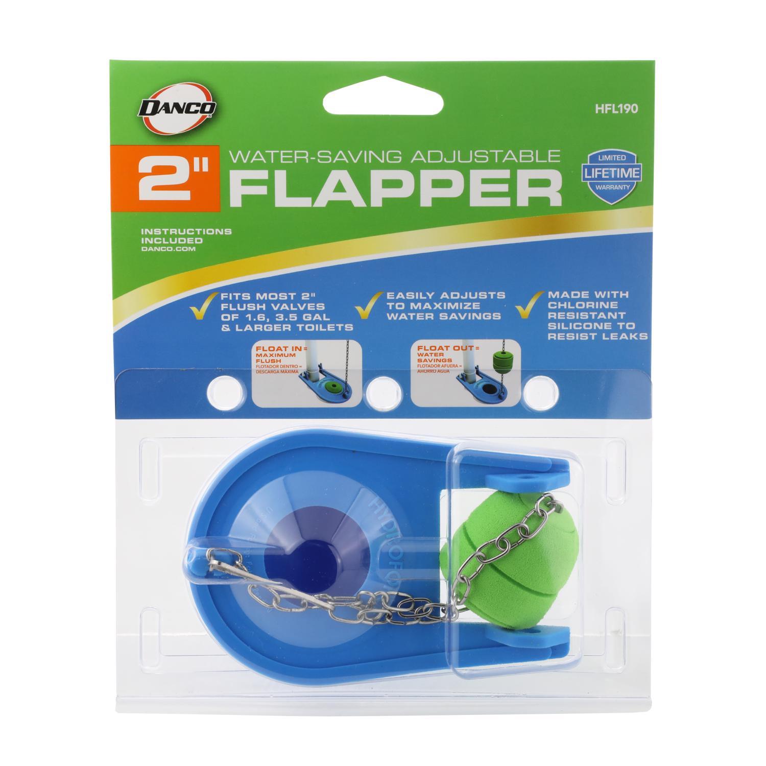 Danco HydroForce Flapper and Chain Blue Rubber/Silicone